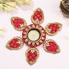 Gift Pink Rangoli with Tealight Candle Diwali Set