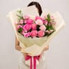 Gift Pink Rose Bouquet and Cake Combo