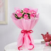 Buy Pink Rose Bouquet With Lights
