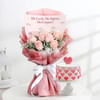 Pink Roses And Cake Emirati Women's Day Gift Combo Online