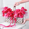 Buy Pink Roses and Carnation Garden Basket
