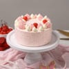 Gift Pink Roses Bouquet and Pink Delight Anniversary Cake
