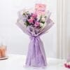 Gift Pink Roses & White Carnations Bouquet