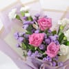 Shop Pink Roses & White Carnations Bouquet
