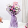 Pink Roses & White Carnations Bouquet Online