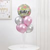 Pink & Silver Birthday Balloon Bouquet
