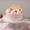 Gift Pink Velvet Merry Christmas Cake