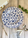 Gift Plate - Wooden - Blue And White - Single Piece