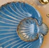 Shop Platter With Dip Bowl - Shell - Glazed - Single Piece