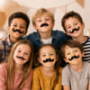 Gift Playful Party Kids Fake Moustache Set - 12 pcs