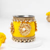 Buy Pompom And Gota Work Puja Thali Set For Karwa Chauth