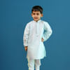 Gift Powder Blue Art Silk Kurta Set for Kids