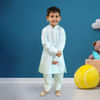 Powder Blue Art Silk Kurta Set for Kids Online