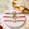 Premium Antique Meenakari Rakhi Set with Kaju Katli