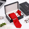 Premium Red Tie Gift Set
