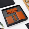 Premium Vegan Leather Wallet Set For Men - Tan Online