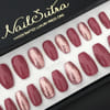 Gift Press On Nails English Rose Coffin Shape