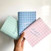 Gift Pretty Chequered Sketch Pads - Set Of 3