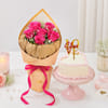 Pretty Pink Blooms with Bento Cake Combo