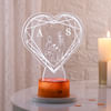 Gift Promise Of Love Personalized LED Lamp - Wooden Finish Base