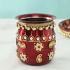 Gift Puja Thali, Karwa & Chalni with Beads Work
