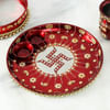Shop Puja Thali, Karwa & Chalni with Beads Work