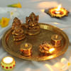 Puja Thali with Mata Laxmi & Lord Ganesha Idols Online