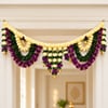 Purple Floral Diwali Toran