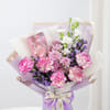Gift Purple Heart Bouquet & HIRA Perfume