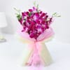 Gift Purple Orchid Bouquet And Dutch Truffle Cake Gift Combo