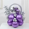 Buy Purple & Silver Birthday Balloon Bouquet