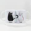 Buy Purrfect Match Personalized Couple Mugs