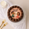 Gift Quirky Rakhi Chocolate Bento Cake (300 gm)