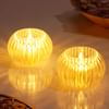 Gift Radiant Glow LED Crystal Tealights - Set Of 2