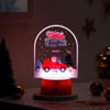 Radiant Personalized Merry Christmas LED Lamp - Brown Base