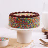 Gift Rainbow Sprinkles Chocolate Cake