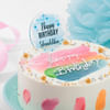 Rainbow Swirl Personalized Birthday Cake Online