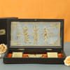 Gift Ram Darbar Gold & Silver Plated Charan Paduka in Box