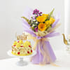 Rasmalai Cake and Floral Gift Combo for Mom