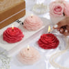 Red And Peach Coloured Rose-Shaped Candles - Set Of 2 Online