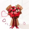 Gift Red and Pink Roses Valentine Bouquet