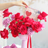 Buy Red And Purple Rose Valentine's Day Arrangement