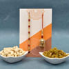 Red Beads Bhaiya Bhabhi Rakhi with Dry Fruits Online