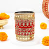 Buy Red Beautifully Embroidered Karwa Chauth Pooja Thali Set