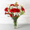 Red Carnations Christmas Arrangement Online