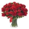 Red Carnations & Roses Glass Vase Arrangement Online
