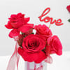 Buy Red & Cerise Rose Valentine Arrangement
