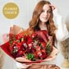 Red florist's fantasy bouquet