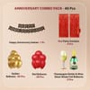 Buy Red & Gold Anniversary Celebration Party Decor Kit - 45 pcs