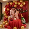 Shop Red & Gold Anniversary Celebration Party Decor Kit - 45 pcs